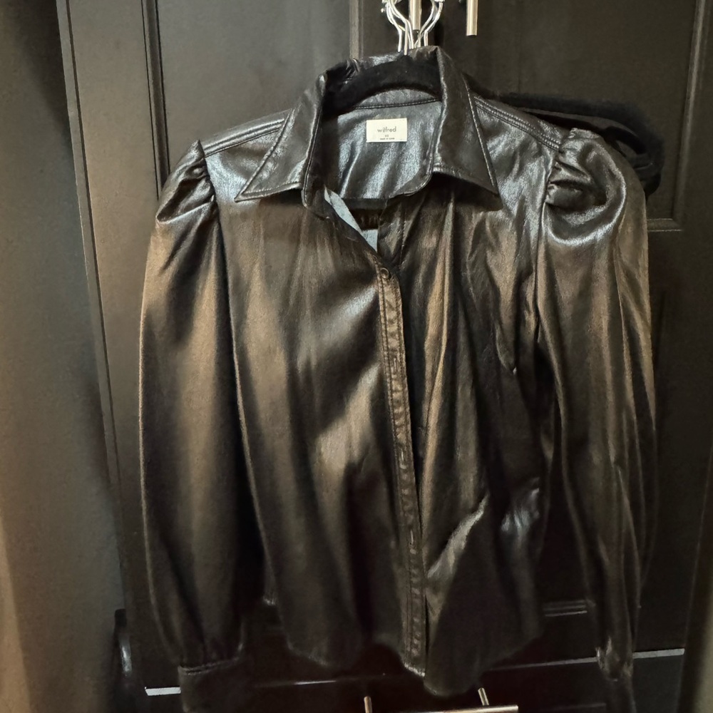 Wilfred Black Leather Top